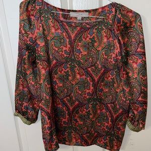 Ann Taylor Loft colorful blouse